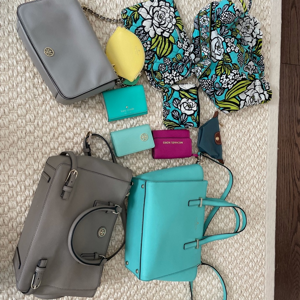 Collection of small bags and wallets